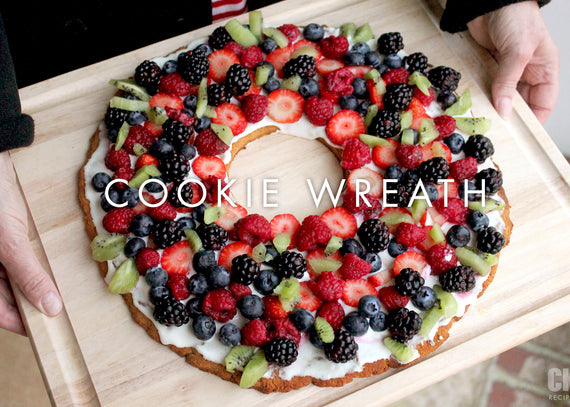 Cookie Wreath Fruit Pizza